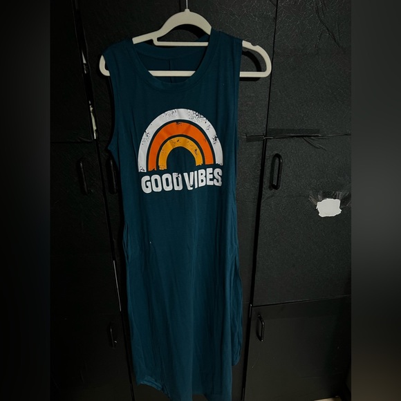 Good vibes summer casual maxi sleeveless dress - Picture 1 of 3